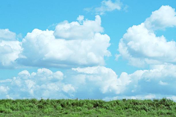 летнее небо  - blue sky cumulonimbus cloud стоковые фото и изображения