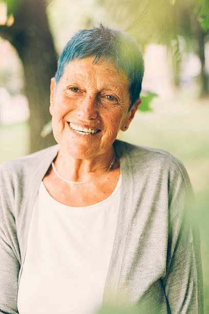 istock Happy senior woman 598675376