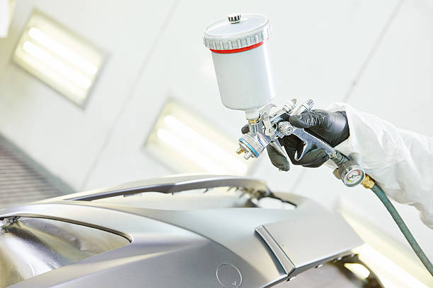 istock automobile car bumper painting in chamber 598675672