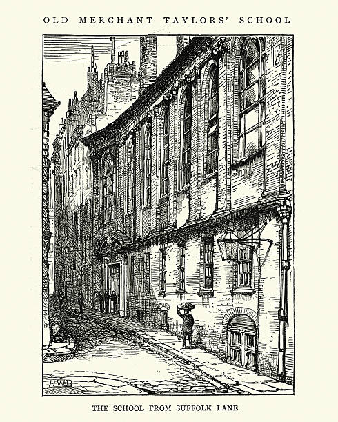 istock Old London Merchant Taylors' School, 1875 598681068