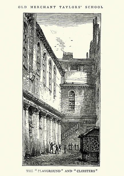 istock Old London Merchant Taylors' School, 1875 598681140