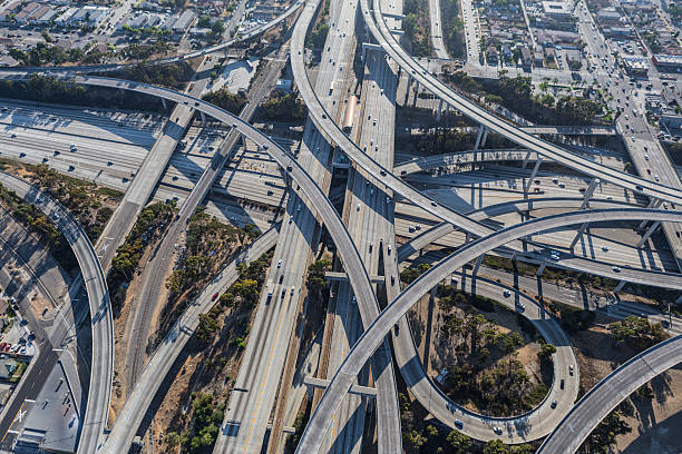 istock Los Angeles Freeway Interchange Ramps Aerial 598681694