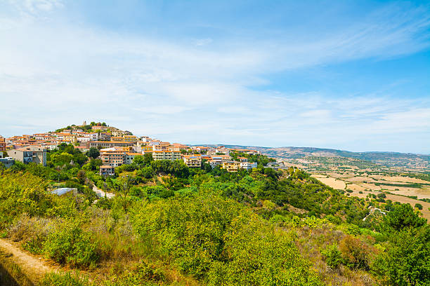 istock small town on a hill in Sardinia 598685186