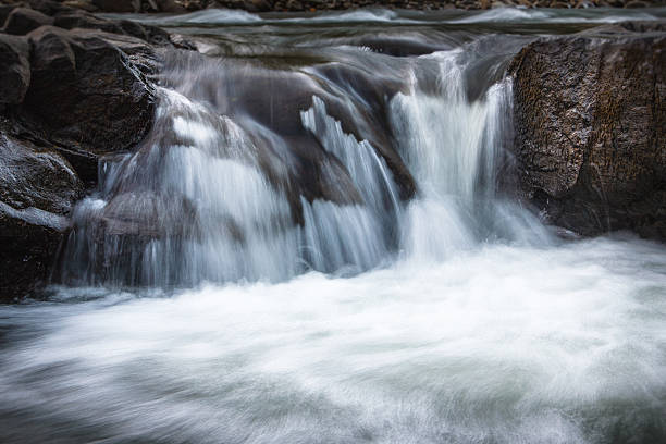 istock Landscape of mountain river in sunshine. 598685574