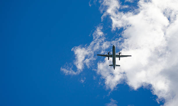 istock Aircraft on glide path to St John's Newfoundland airport, Canada. 598690152