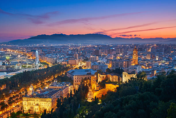 istock Sunset view of Malaga, Spain 598691232