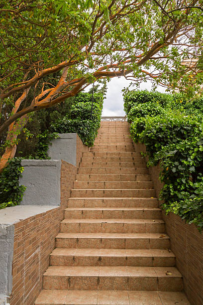 istock Stairs made of stone and tiles 598691828
