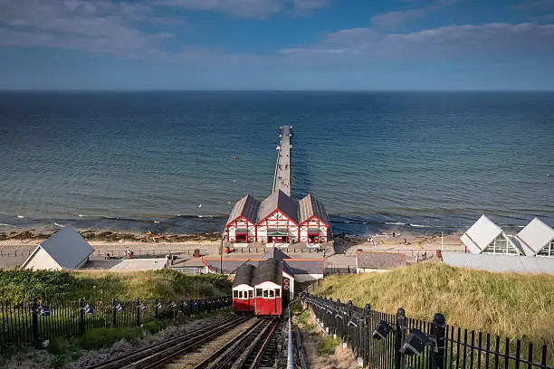 Saltburn by the Sea is a Victorian seaside resort, with a pier and cliff lifts or funicular