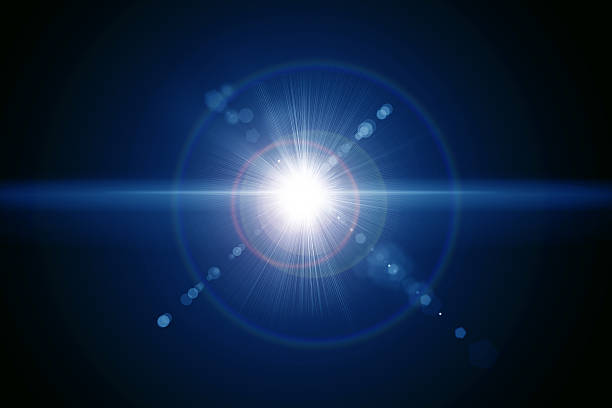 istock Digital lens flare in black background 598699730
