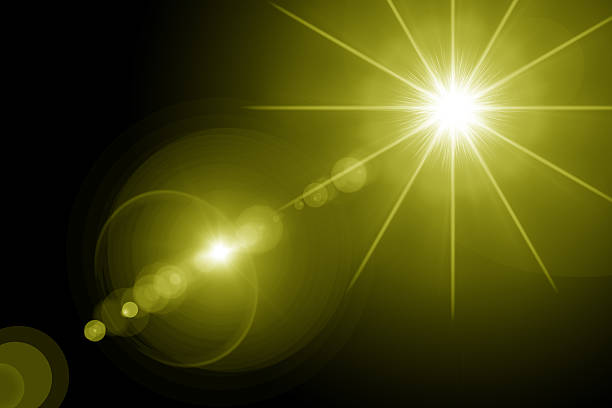 istock Digital lens flare in black background 598702898