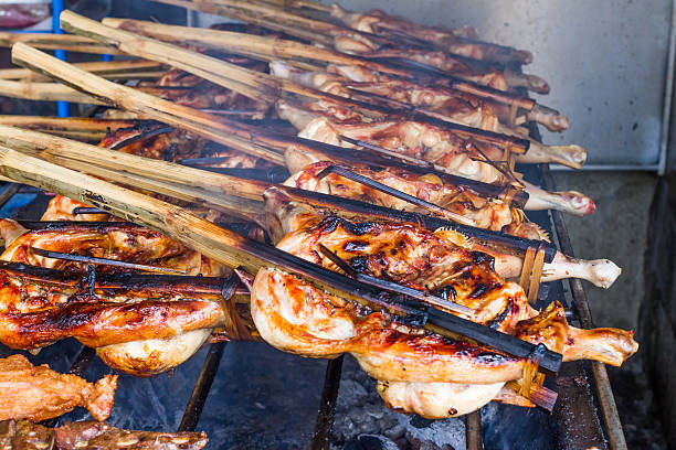 istock Grilled chicken on the grill 598705104