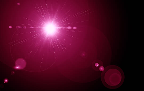 istock Digital lens flare in black background 598705798