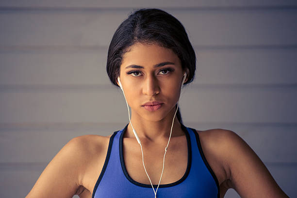 istock Beautiful Afro American sportswoman 598707812