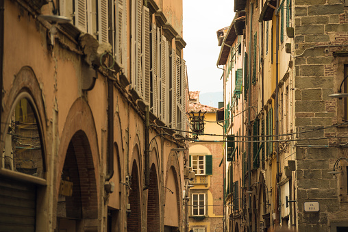 The city of Lucca in Tuscany, Italy, is famous for its medieval architecture and intact city walls.
