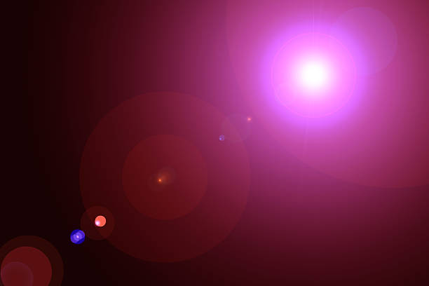 istock Digital lens flare in black background 598709536