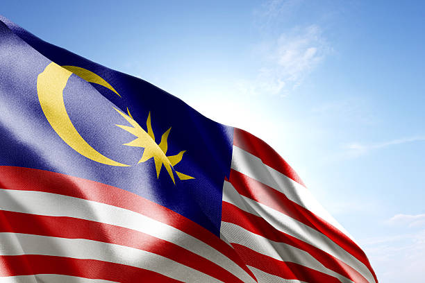 istock Flag of Malaysia waving in the wind 598709582