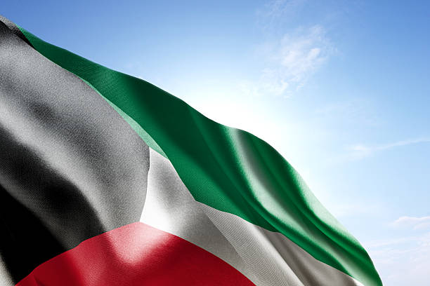 istock Flag of Kuwait waving in the wind 598712304