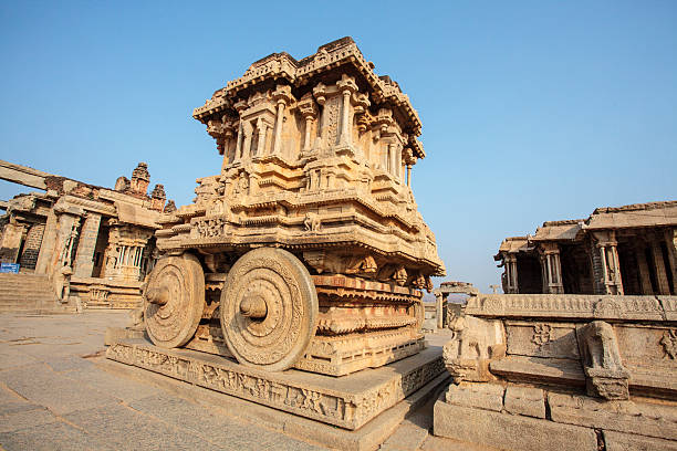 istock Stone chariot inside the Vittala Temple, Hampi, Karnataka, India 598714332