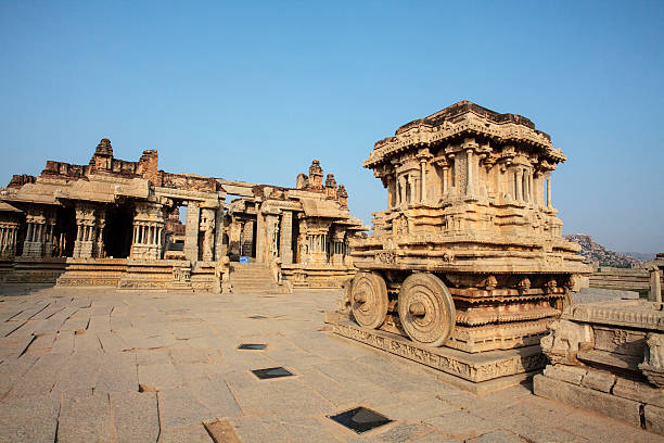 istock Stone chariot inside the Vittala Temple, Hampi, Karnataka, India 598714534