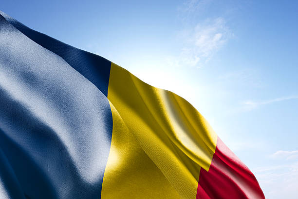 istock Flag of Chad waving in the wind 598714678