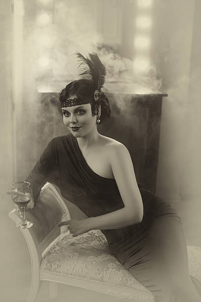 istock Beautiful Flapper girl 598714930