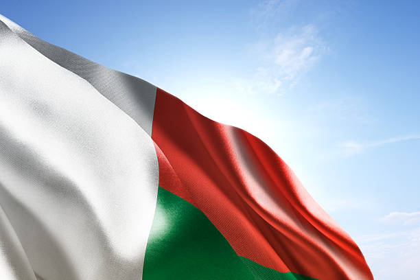 istock Flag of Madagascar waving in the wind 598715346