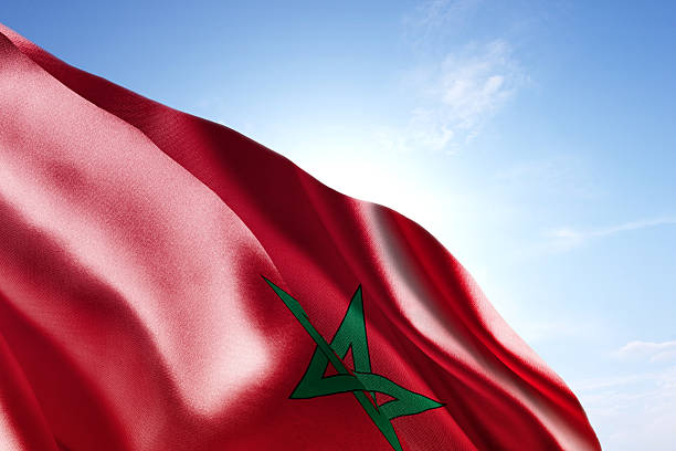 istock Flag of Morocco waving in the wind 598715652