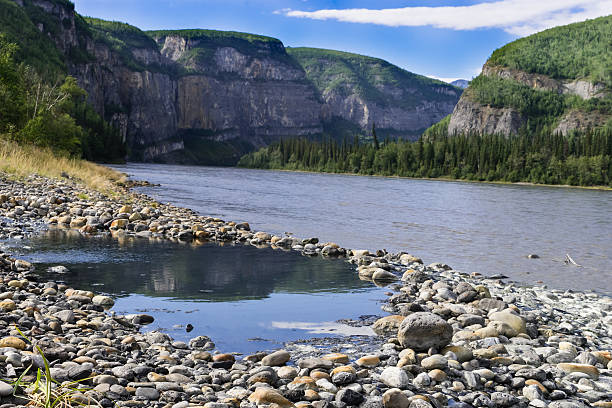 Kraus Hot Springs pool, South Nahanni river, Nahanni National Park Reserve, Northwest Territories,Canada