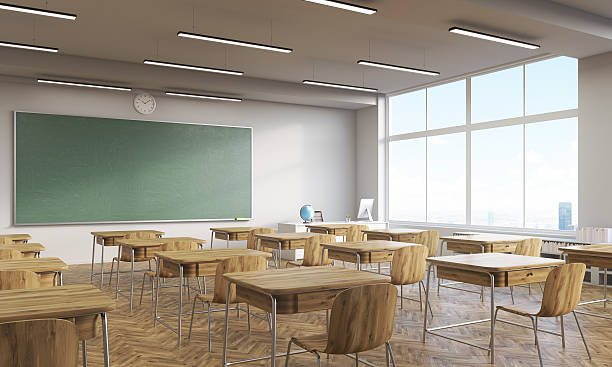 istock Vintage college classroom interior 598717888
