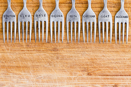 Rustic Table Fork Background Of Rustic Wood Table With Forks Stock Photo - Download Image ...