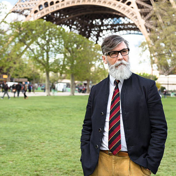 istock Senior hipster business man portrait 598783368