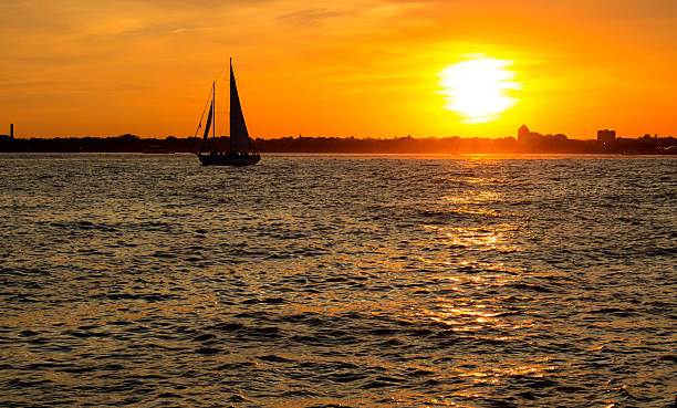 istock Sailboat in the sunset 598785848