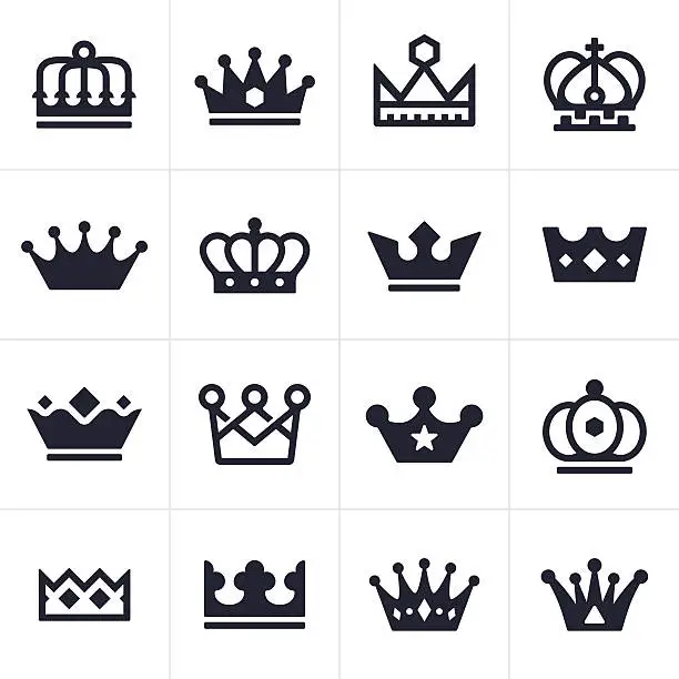 Vector illustration of Crown Icons and Symbols