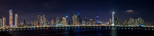 istock Panoramic view of Panama City Skyline at night 598788816