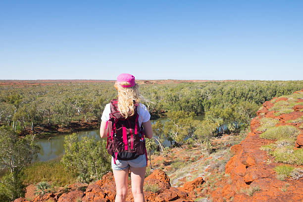 istock Young woman walking outback Australia 598790282