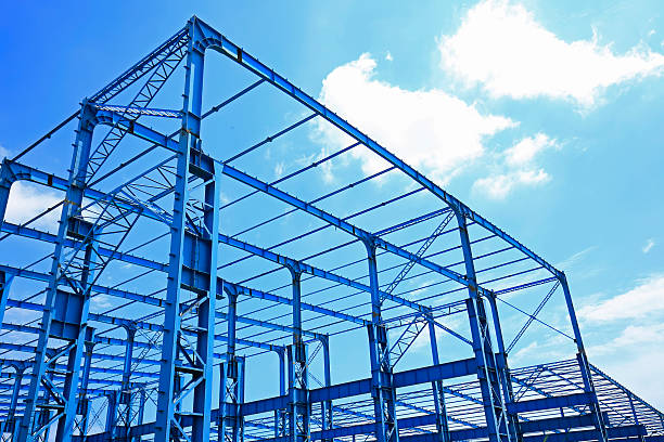 istock The construction of steel structure 598790734