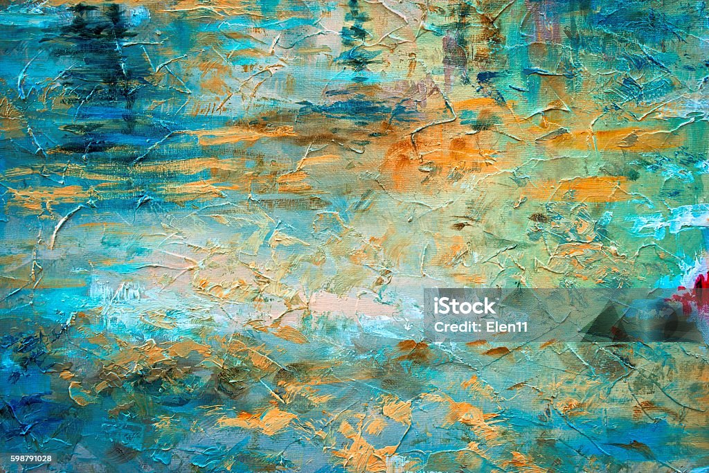 abstract oil paint texture on canvas Oil Painting Stock Photo