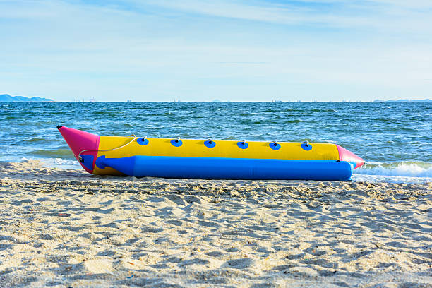 istock Banana boat on the beach 598791488