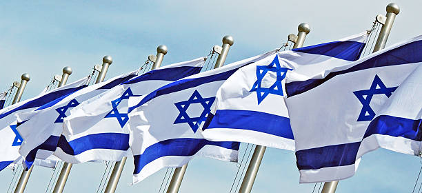 Israeli flag in the wind  Israeli flag in the wind israeli flag photos stock pictures, royalty-free photos & images
