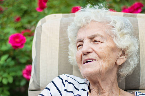 istock Beautiful Senior Woman Relaxing 598792086