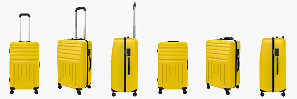 istock yellow luggages in a row 598795648
