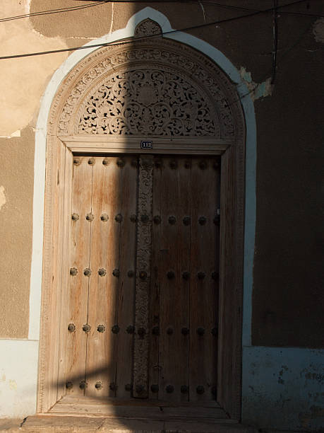 istock Carved wooden doorway 598800444
