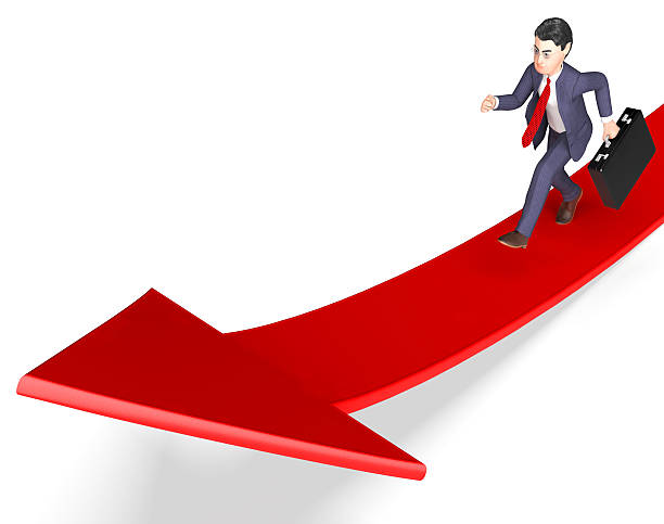 istock Arrow Character Indicates Business Person And Ahead 3d Rendering 598800758