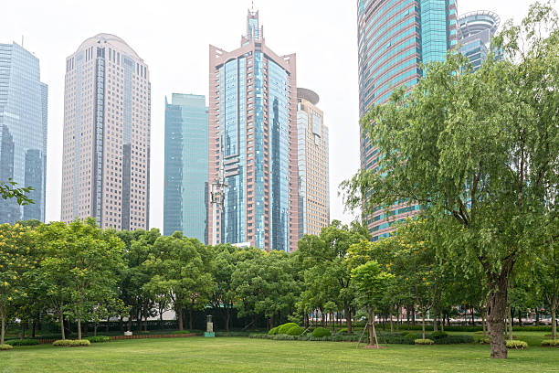 istock city park with modern building background in shanghai 598802658