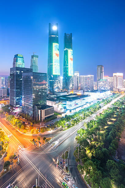 istock beijing after sunset-night scene of CBD 598804072