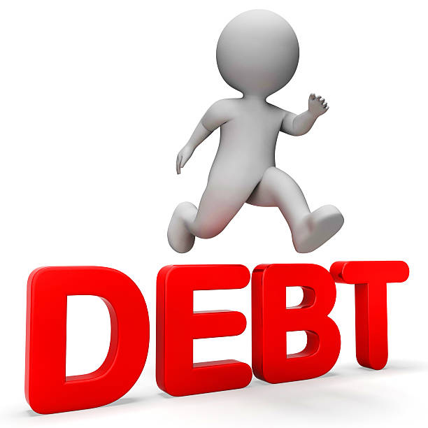 istock Debt Overcome Means Render Achievement And Breakthrough 3d Rende 598804476