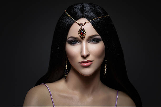 istock Beautiful girl with arabic makeup 598804772