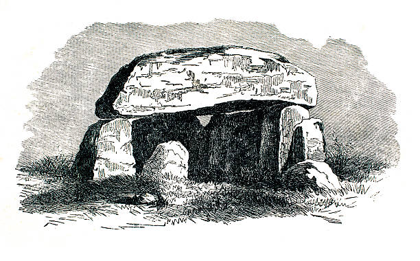 dolmen in den niederlanden - hünengrab stock-grafiken, -clipart, -cartoons und -symbole