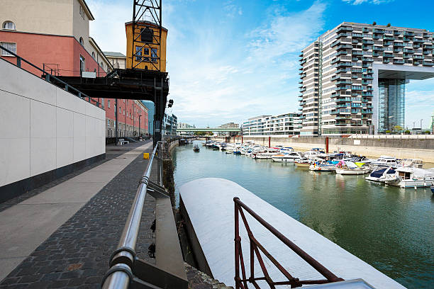 istock Abandoned Harbor Crane at Cologne Marina / Germany 598810180
