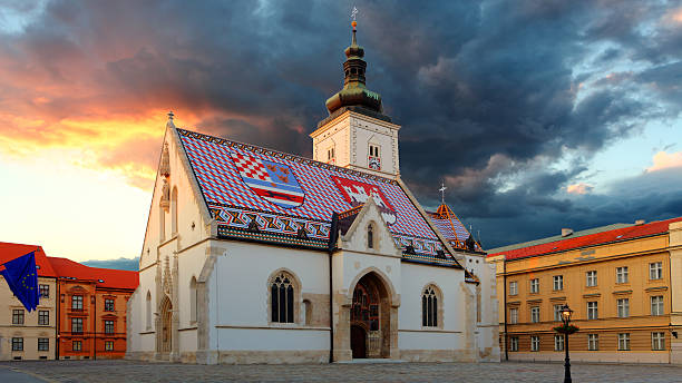 istock Zagreb church - St Mark 598811602